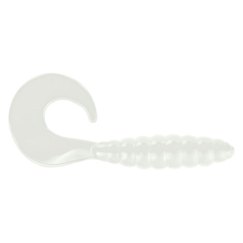 Apex Curly Tail Grub 3|White|Chartreuse/Silver Flake