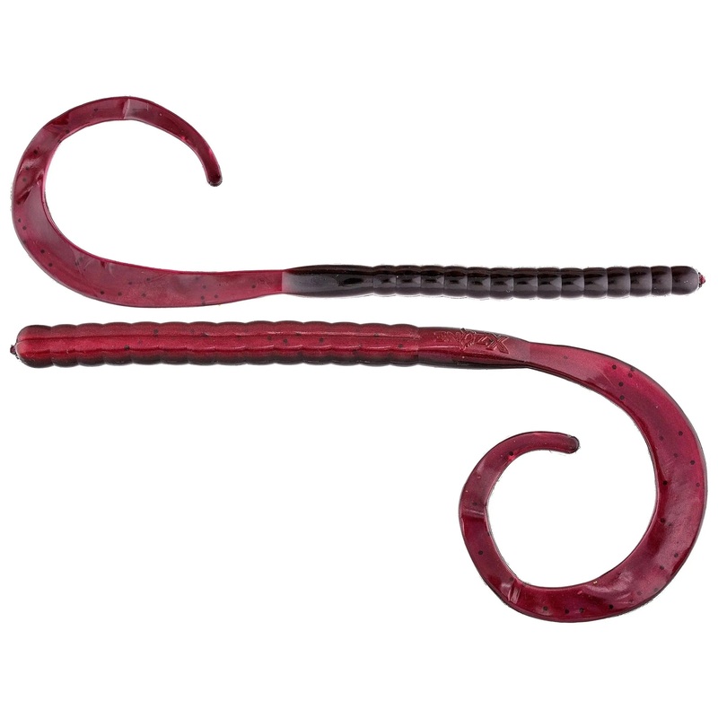 X Zone Blitz Worm 11 QTY 8|Watermelon Candy|Motor Oil|Red Shad