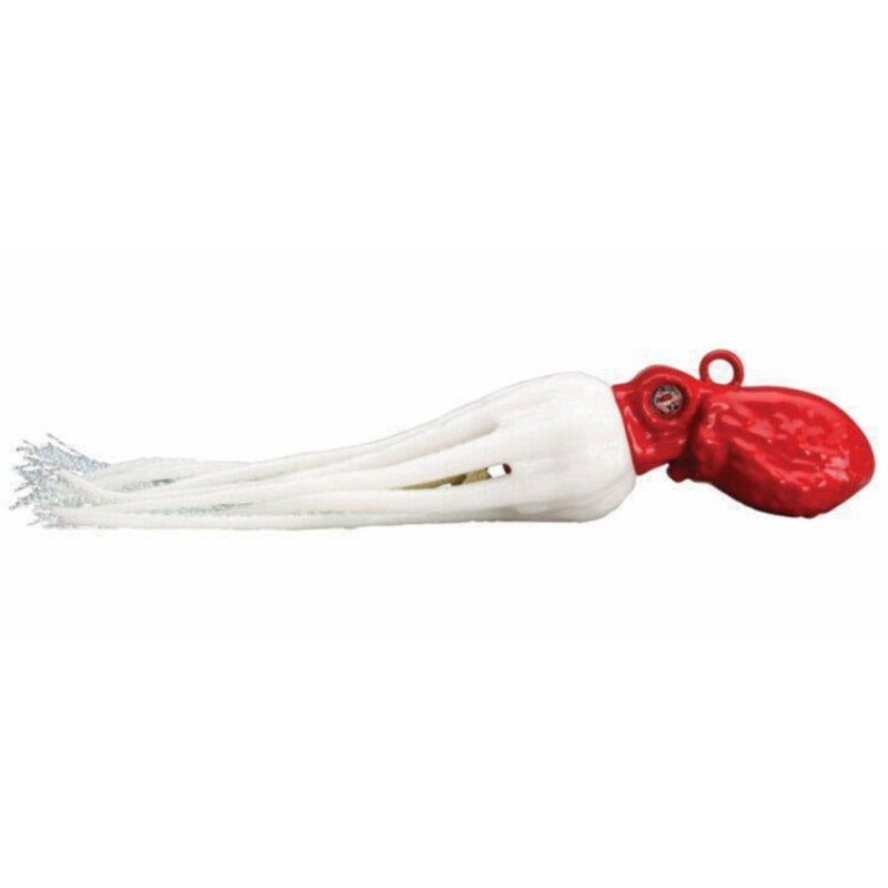 13 Fishing Octopi Jig – Red Head/Pearl White Skirt 6 Oz Qty 1