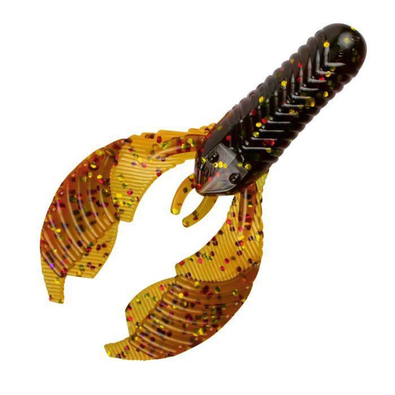 YUM CRAW CHUNK 3.25 Qty 8|Camo|Watermelon Red|Pearl Silver Flake|Crawdad|Tinfoil