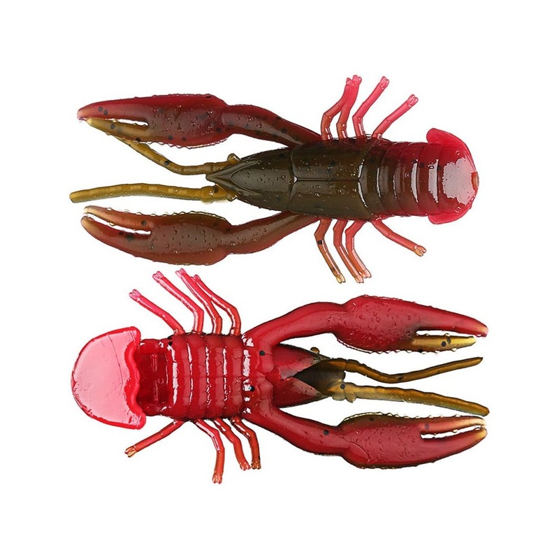 Yum Crawbug 2.5 Qty 8|Green Pumpkin/Texas Red|Watermelon Red Flake