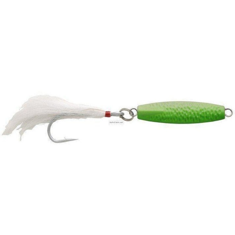 Pucci Mickey Jig 2 Oz|Chartreuse/With Glow Belly|Chartreuse Green Tiger Stripes|Yellow Pearl|Chrome Rainbow