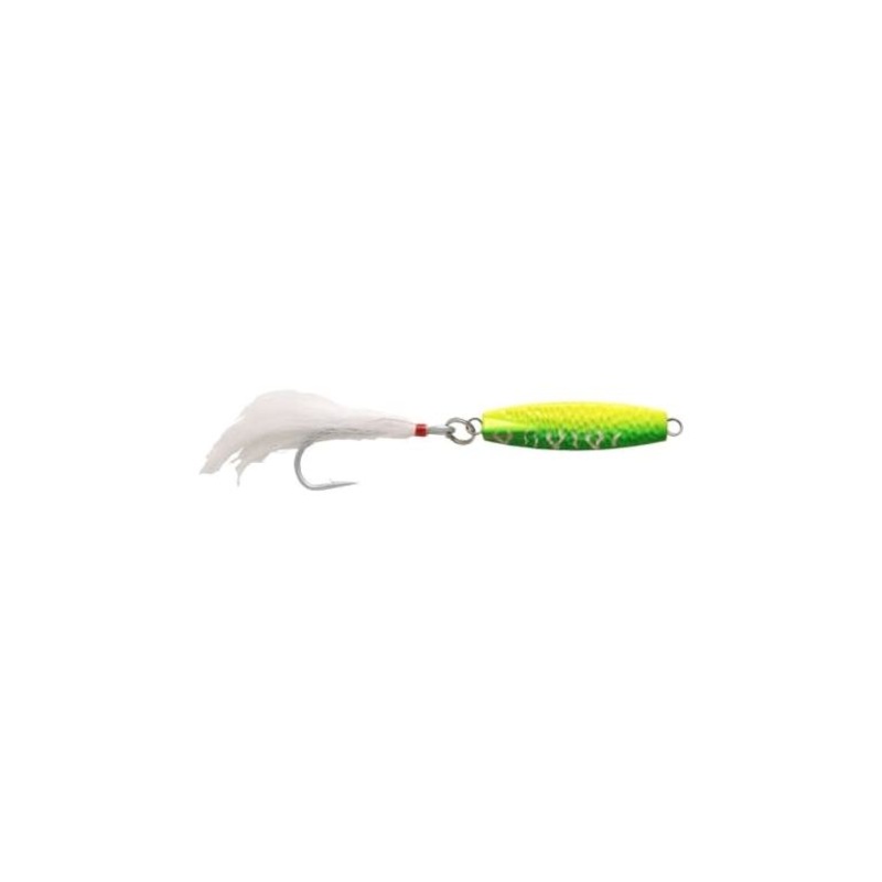 Pucci Mickey Jig 3 Oz|Chartreuse/ With Glow Belly|Chartreuse/Green Tiger Stripes|Yellow Pearl|Chrome Rainbow