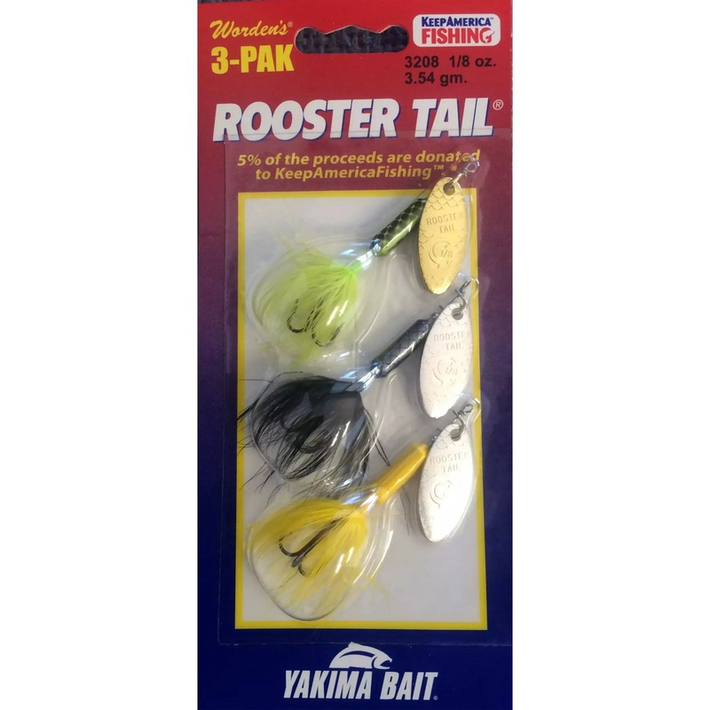 Worden’s Rooster Tail 1/8 oz. 3 Pack