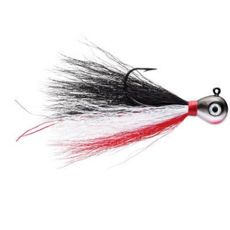 VMC Bucktail Jig Qty 2|FatHead|Orange Fire UV|Purple Albino|White|Chartreuse White|Shad|Green Fire UV|Fire Tiger|Black|1/16 Oz|1/32 Oz|1/8 oz|1/4 Oz|3/8 Oz|1/2 Oz|3/4 Oz