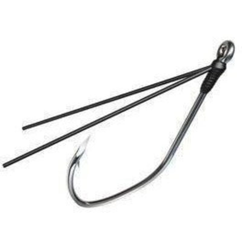 Eagle Claw Trokar Weedless Finesse Hook Size 4/0 Platinum Black Qty 6