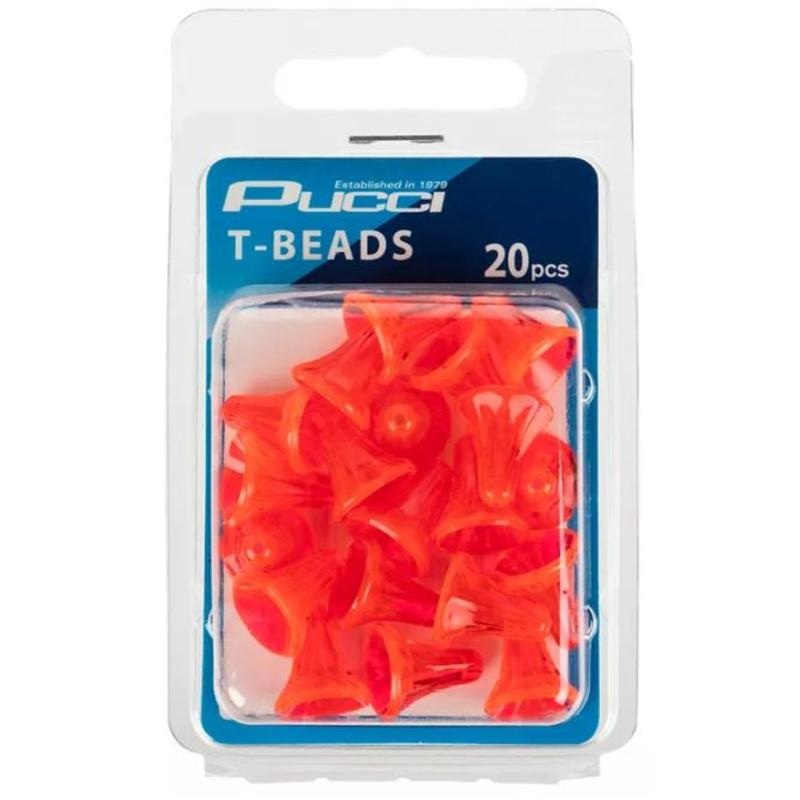 Pucci T-Beads Fluorescent Orange Qty 20