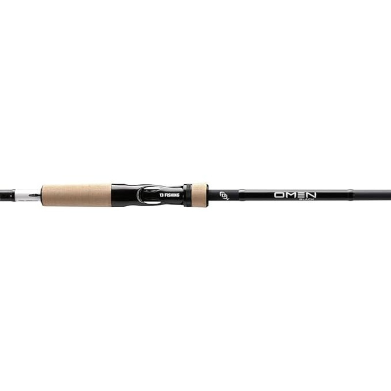 13 Fishing OB3C71MH-2 Omen Black Casting Rod 7’1 XF Med Heavy 2 Pc.