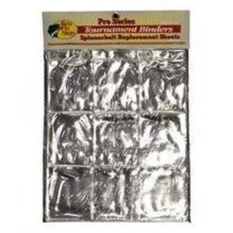 Bass Pro Shop Tournament Binders Spinnerbait Replacement Sheets ABB-340 11 X 9 Qty 5