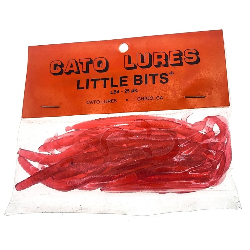 Cato Lures Little Bits Ribbed Curly Tail Worms 3-1/2 Qty 25