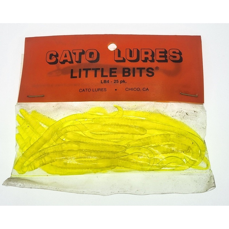 Cato Lures Little Bits Ribbed Curly Tail Worms 3-1/2 Qty 25