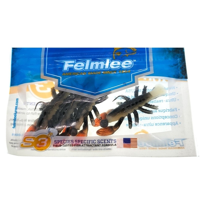 Felmlee Jigging Crawfish 2-1/4 1/4Oz Qty 4