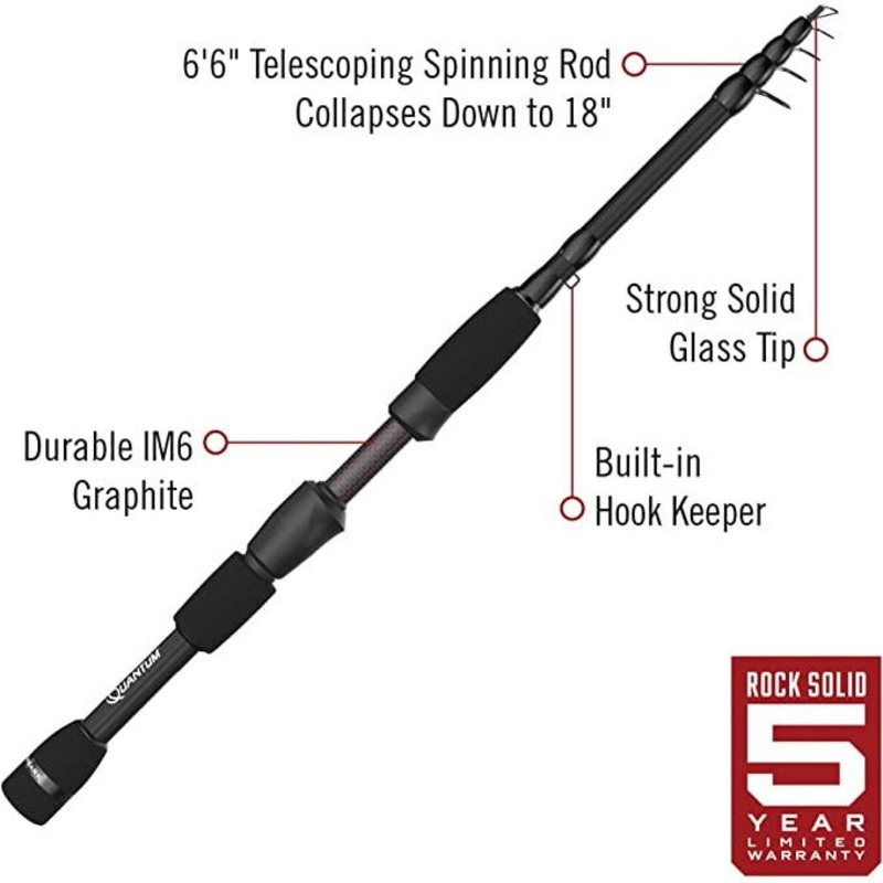 Quantum Embark Telescopic Spinning Rod 6’6 Medium