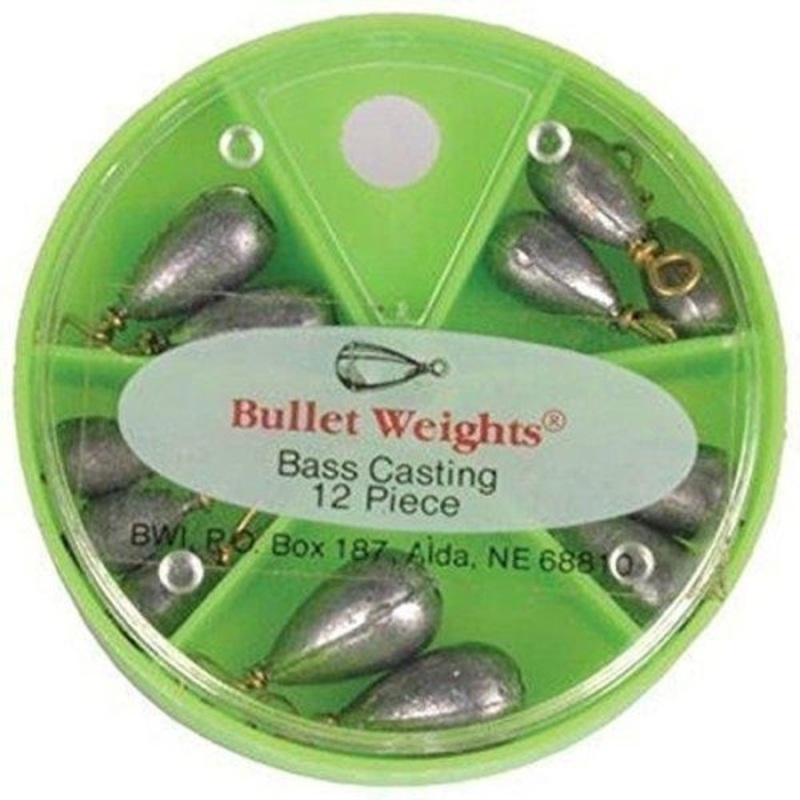 Bullet Weights Bass Casting Sinkers Mini Skillet Assortment QTY 12