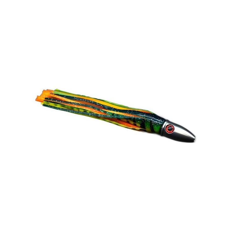 Red Eye Trolling Lures 9|Fire Tiger|Purple/Clear Black Head