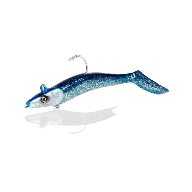 Savage Gear Soft Sandeel Lure|Blue Silver|Dirty Silver|7-1/2″ 3-1/2 Oz|7″ 2-1/3 Oz