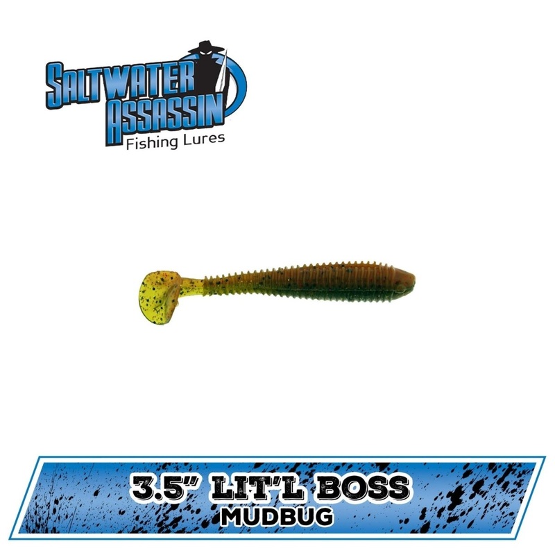 Bass Assassin Saltwater Lit’l Boss Swimbait 3-1/2 Qty 6