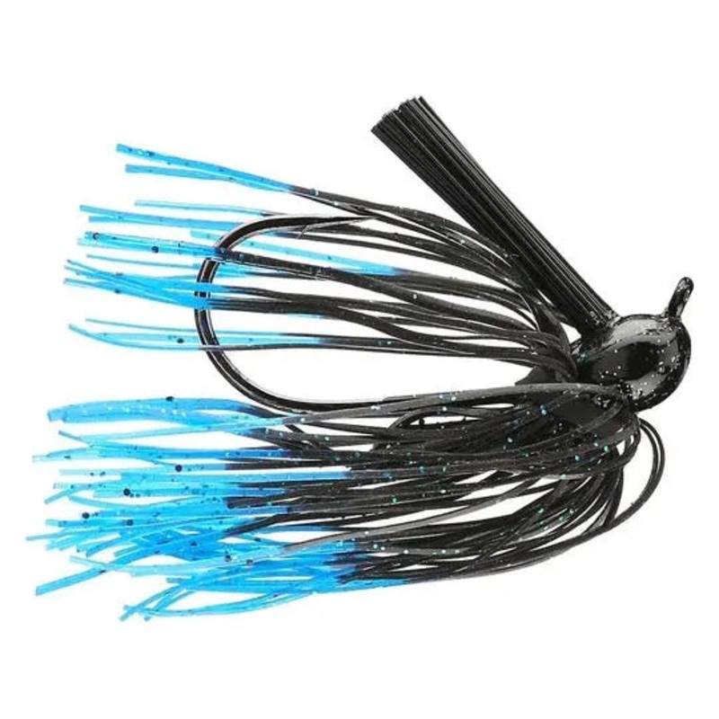 Lunker Lure Rattle Flip Jig|Black/Blue Tip|Pumpkin/Chartreuse Tip|Black Blue Flash Skirt|Green Pumpkin|3/8 Oz|1/2 Oz