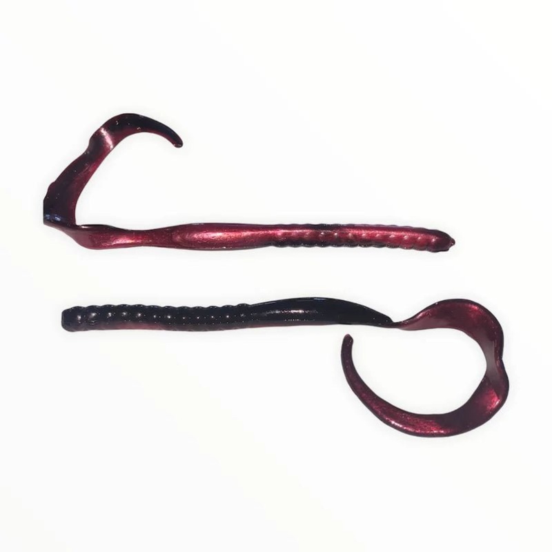 Creme Stick Worm Ribbon Tail 7 Qty 8