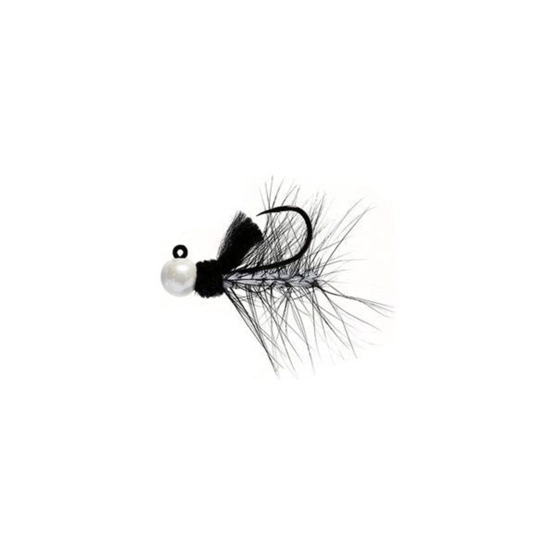 Hawken Aero Hackle Jig 1/4 Oz|Black/White|Cerise/Purple