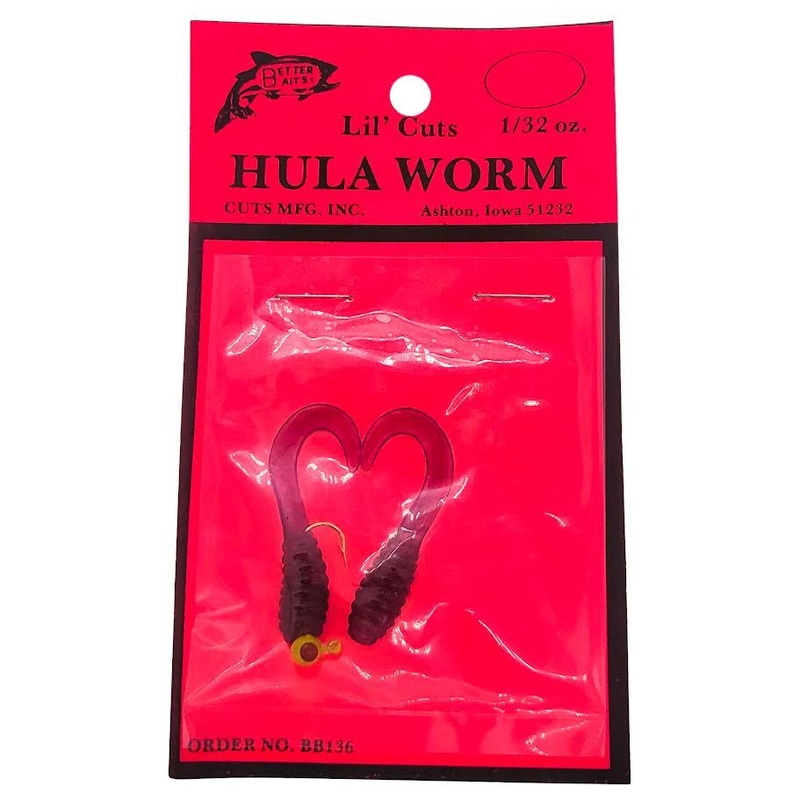 Better Baits Lil’ Cuts Hula Worm 1/32 Oz Qty 2