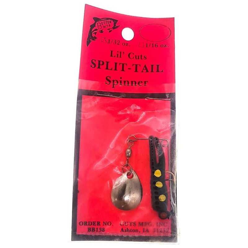 Better Baits Lil’ Cuts Split Tail Spinner 1/16 Oz Qty 1 (Bulk)