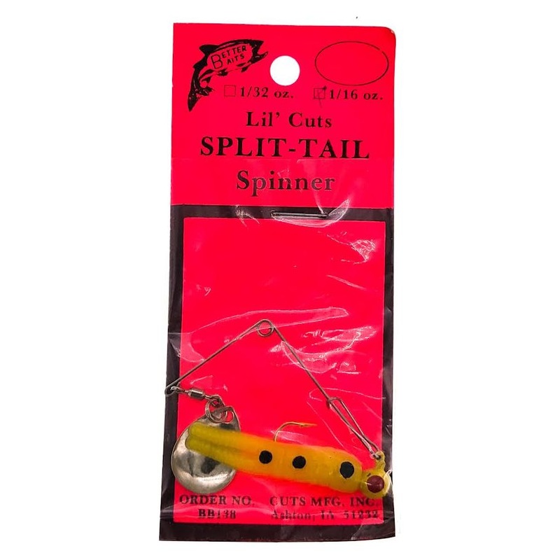 Better Baits Lil’ Cuts Split Tail Spinner 1/16 Oz Qty 1 (Bulk)