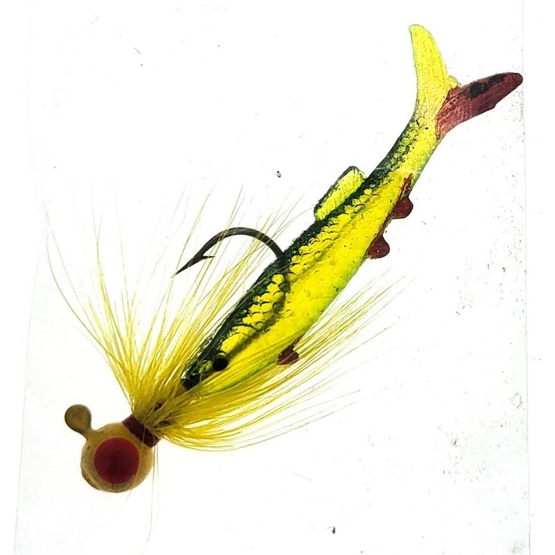 Better Baits Min-O-Jig Qty 1|Yellow Red Yellow|Yellow Red White Feathered|Yellow Red White|Green Chartreuse White|Green Chartreuse Yellow Feathered|Green Yellow|1/16 Oz|1/8 Oz|1/4 Oz