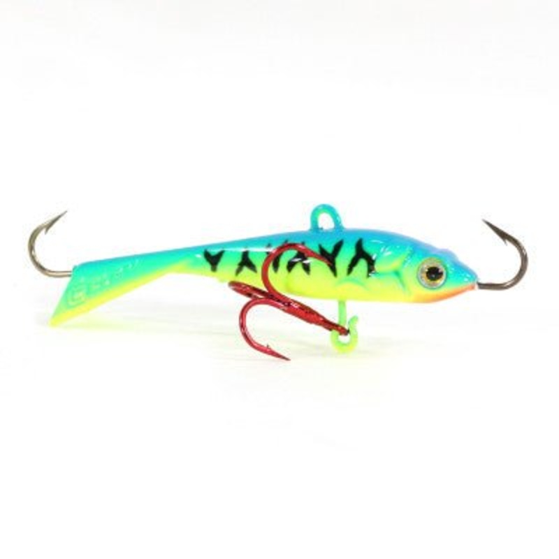 Clam Tikka Mino Jigging Lure|Glow Parrot|Chart-Purple Glow Wonderbread|Glow Green Frog|Rainbow Holo|Glow Perch|Glow Fire Tiger|Perch Holographic|Red/Gold Holographic|Glow Pink Tiger|1/8 Oz 1-3/8″|5/16 Oz 1-15/16″|5/8 Oz 2-1/2″