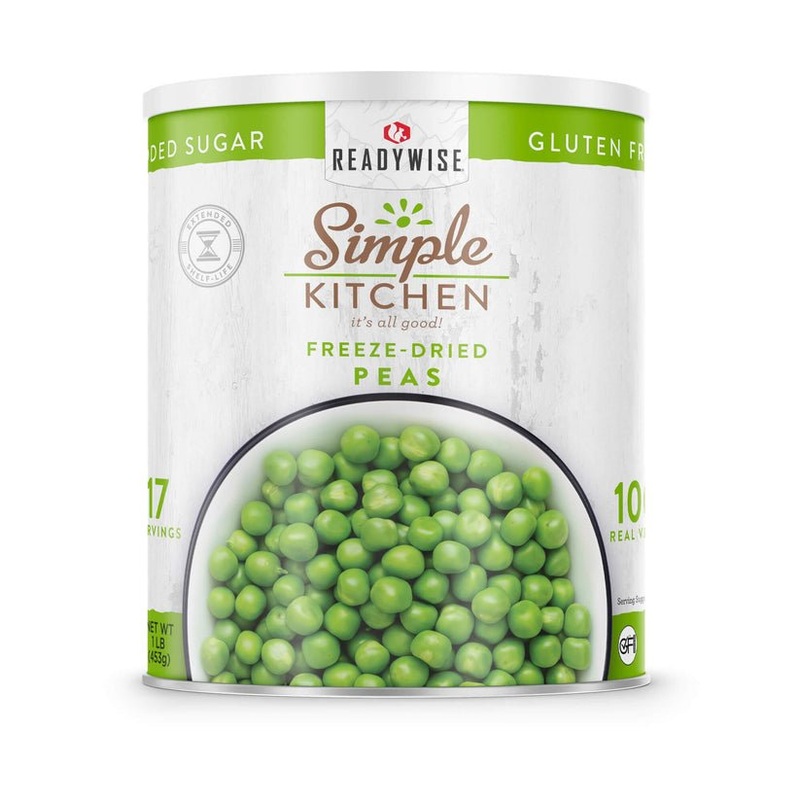 Simple Kitchen Freeze Dried Peas 17 Serving Can