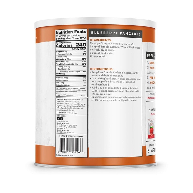 Simple Kitchen Pancake Mix- 20 Serving Can