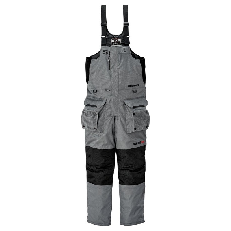 Striker Hardwater Bib Gray/Black X-Large