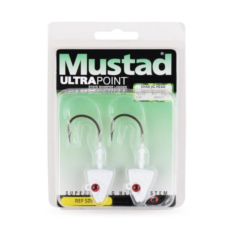 Mustad Shad Jig Head Sz 5/0 1 Oz Pearl