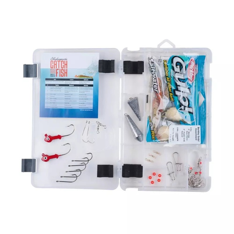 Shakespeare Catch More Fish Surf/Pier Spin Combo Tackle Box/Tackle. 7′ 2pc Med