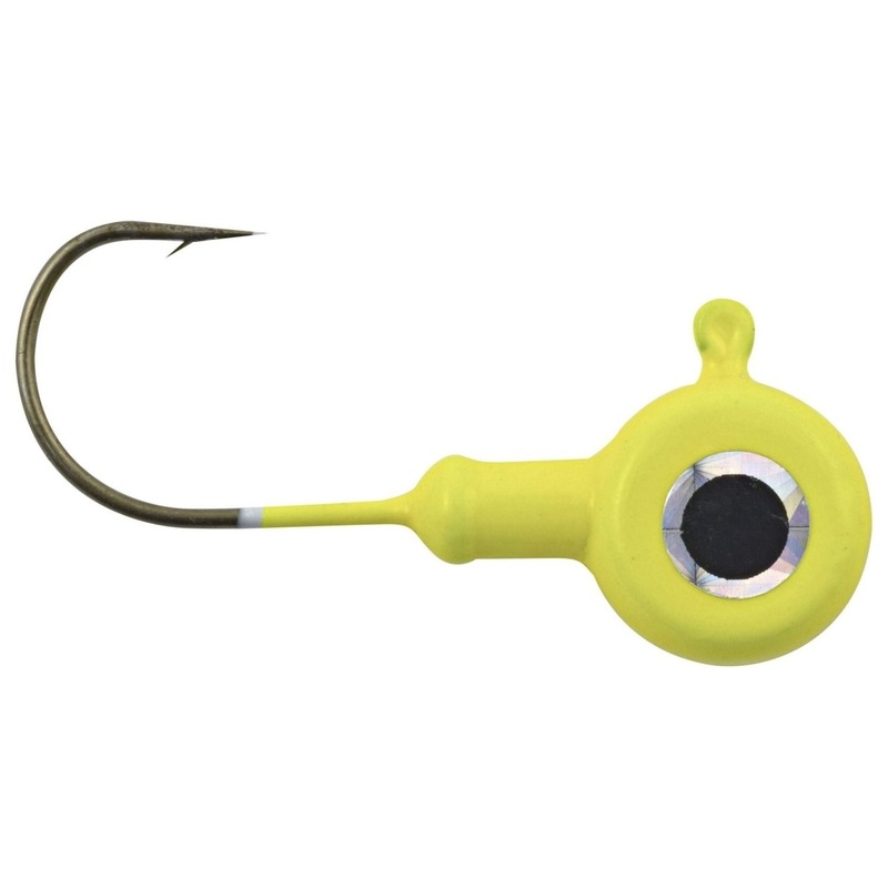 Matzuo Glow Button Jig Qty 2|Chartreuse|Glow Rainbow|3/4 Oz|3/8 Oz