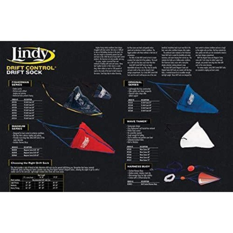 Lindy Magnum Series Drift Sock 40 w Free Harness Buoy & Dump Line Kit