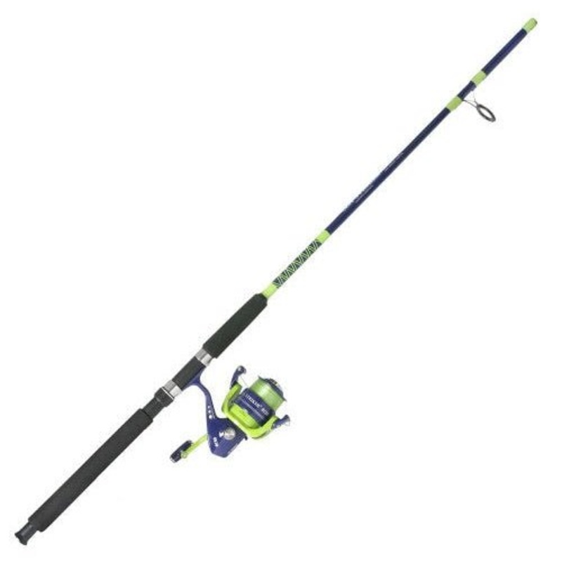 Sea Striker BC5080 Spinning Combo 8′ 2-Pc Blue/Chartreuse