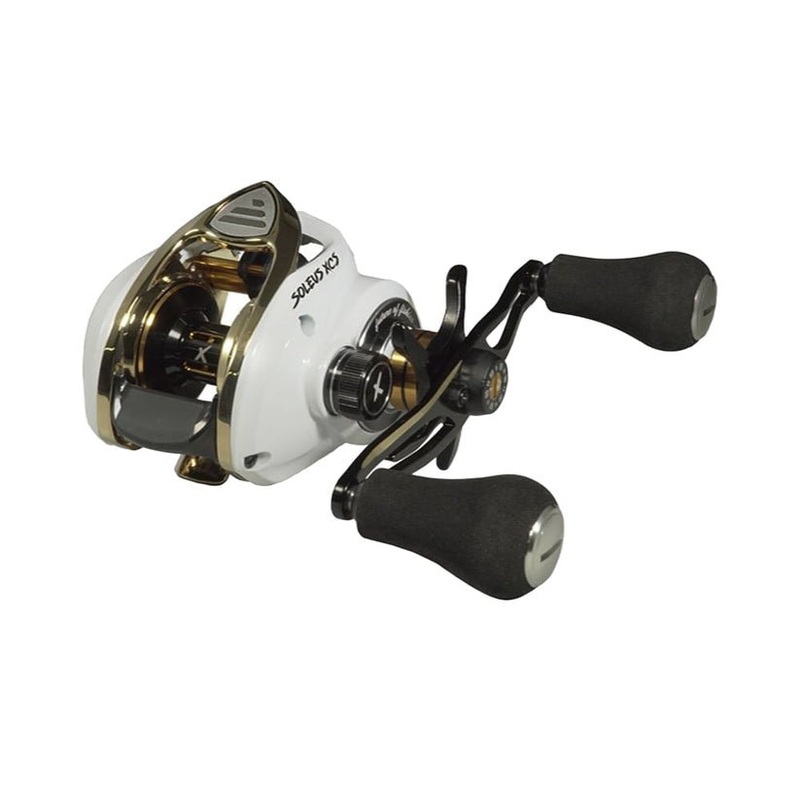 Favorite SLSW6XR Soleus XCS Casting Reel 7.3:1 Right Handed White/Gold