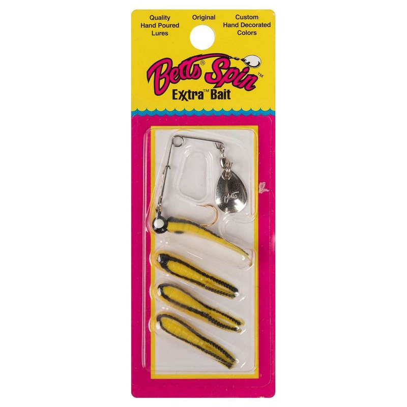 Betts Spin Grub 1/32 Oz Qty 1|PK Yellow Black Stripe|PK Black/Yellow Stripe/Red Belly