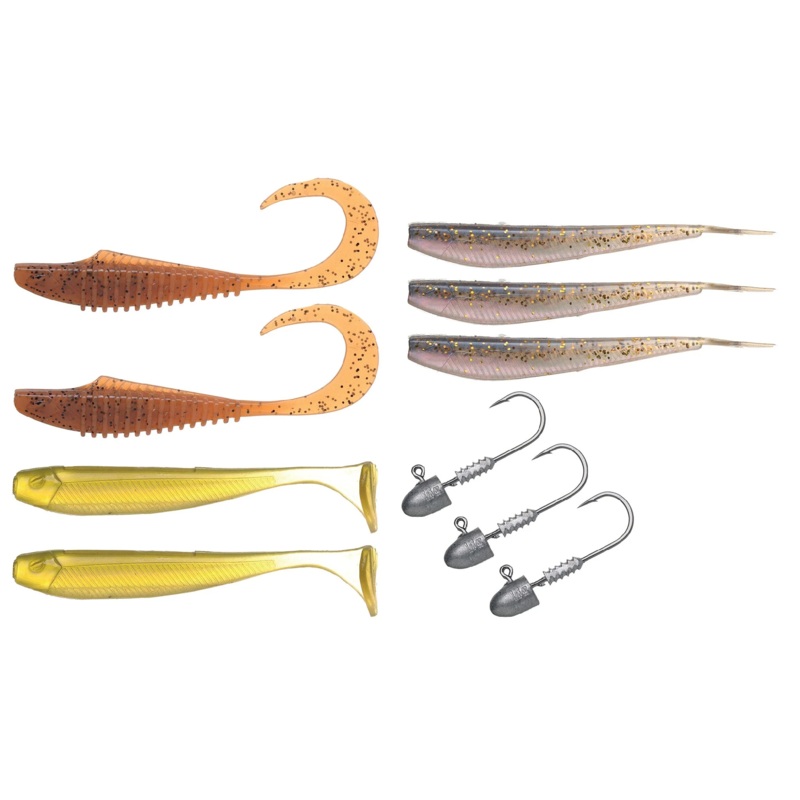 Bite Science Multi Pack Minnow Soft Plastic Lures & Jigheads