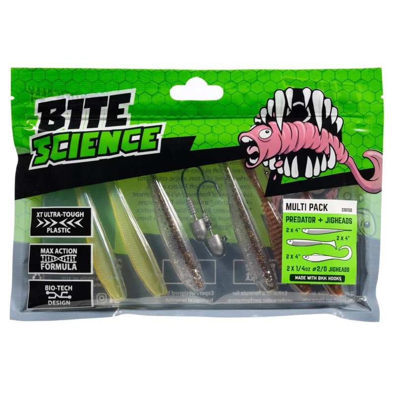 Bite Science Multi Pack Predator Soft Plastics Lures & Jigheads