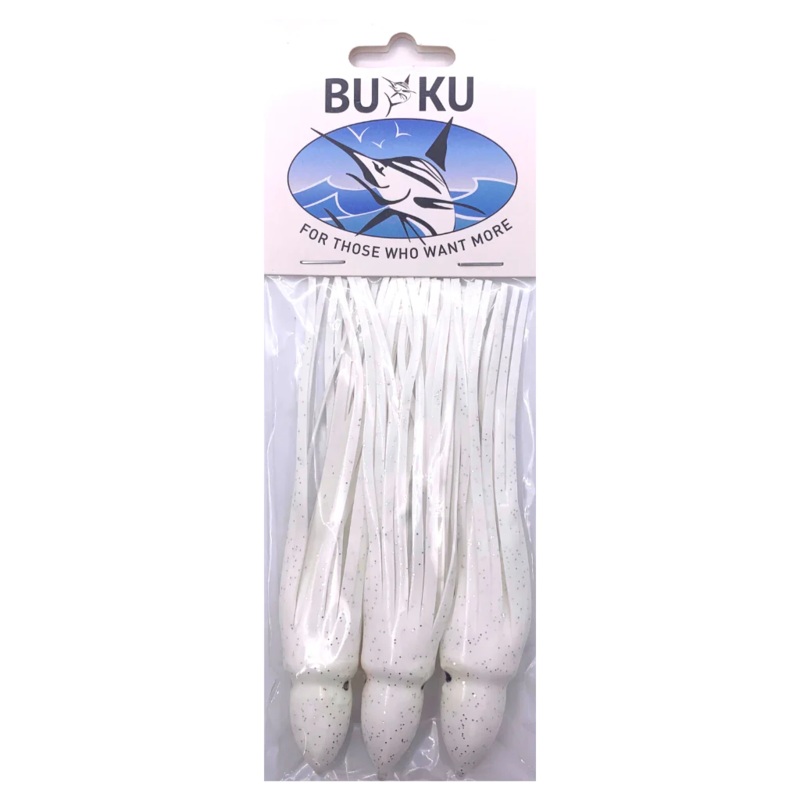 Buku Octopus 5.5 Skirted Lure|BLUE/PINK|GREEN GLOW|GREEN RED GLOW|PINK GLOW|REDHEAD WHITE|WHITE