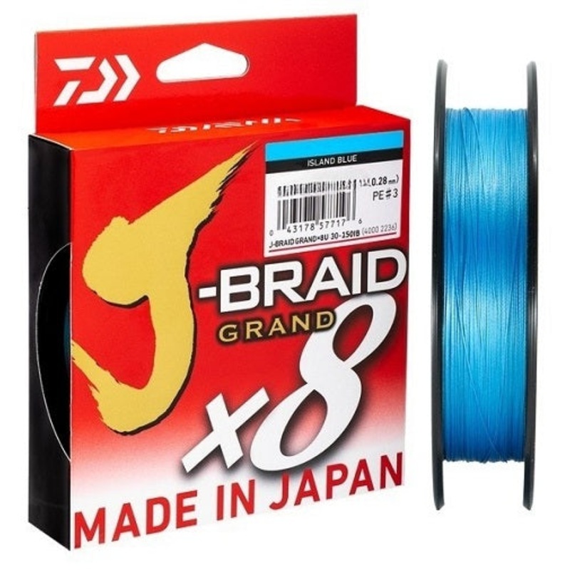 Daiwa J-braid Grand X8 Braided Fishing Line Island Blue