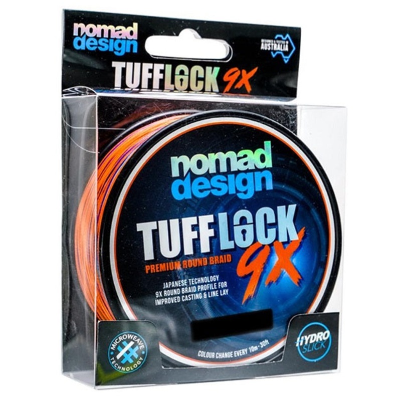 Nomad Tufflock X9 Braided Fishing Line Multi Colour 300yds >