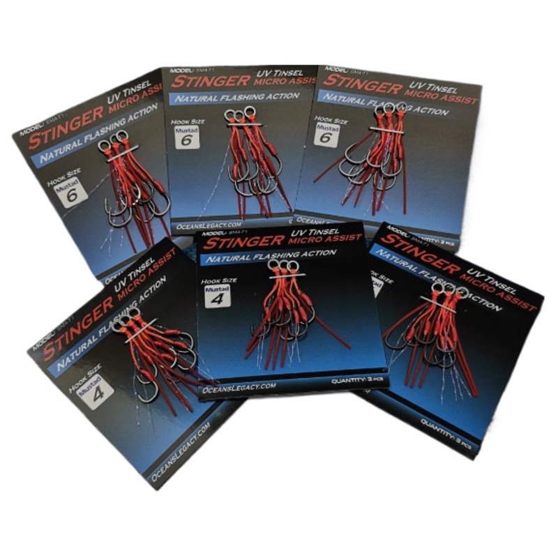 Ocean’s Legacy Stinger Micro Assist Jig Hooks