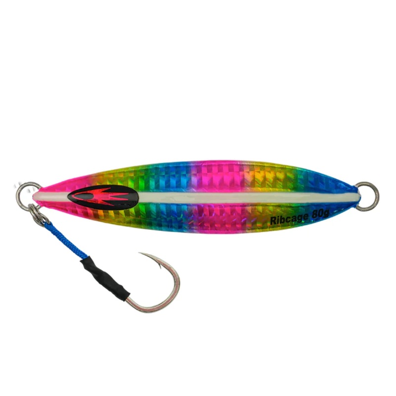 Samaki Ribcage 80g Jig Lure|BUBBLEGUM|GLOWING PINK|GLOW N SILVER|GOLDEN SUNSET|LEMON LIME GLOW|PILLY|RAINBOW STYLIN