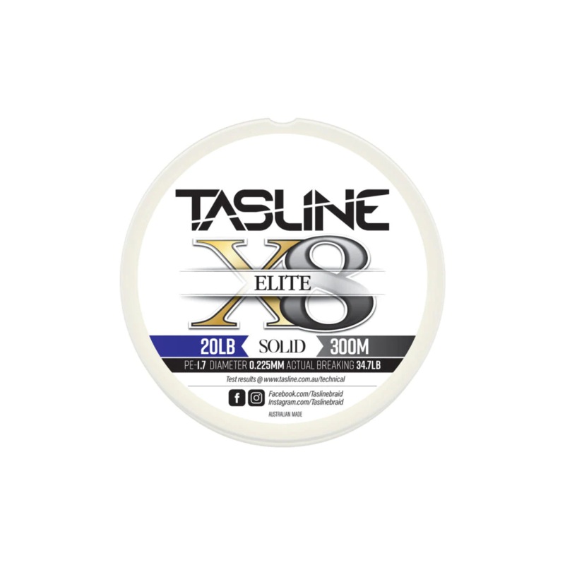 Tasline Elite X8 Braided Fishing Line White
