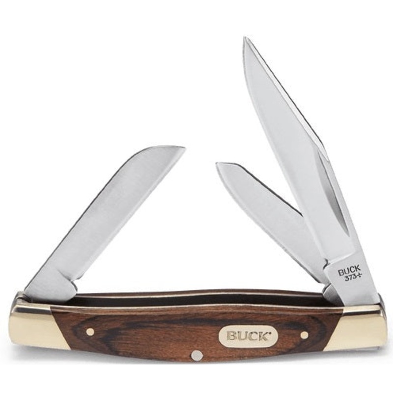 Buck 373 Trio Folding Knife Woodgrain