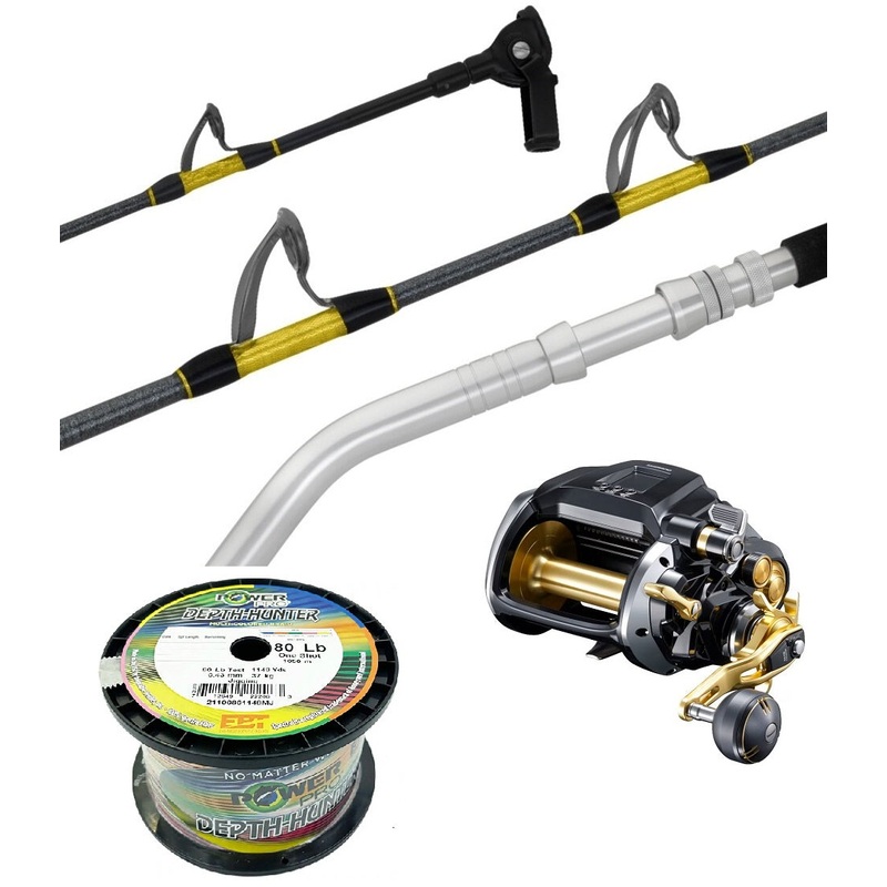 Shimano Electric Combo Beastmaster Md12000 Status Elite B/b 6’6 Pe 6-10 Pre-spooled Power Pro Braid 80lb 1050m