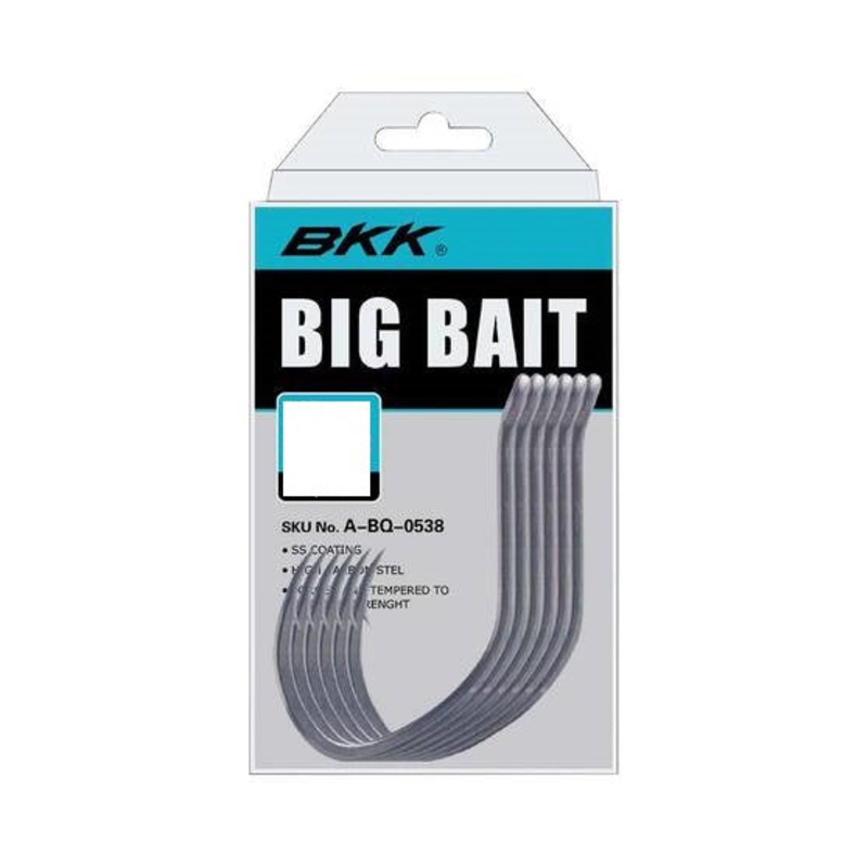 Bkk Big Bait Hooks|4/0 – 6PK|5/0 – 5PK|6/0- 5PK|7/0 – 4PK|8/0 – 4PK|9/0 – 3PK
